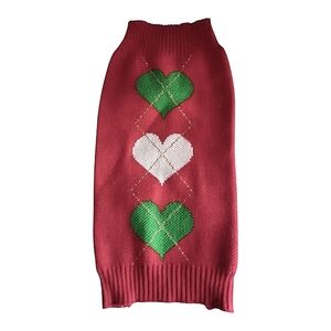 DOG sweater medium‎ size ugly Christmas Sweather heart Holidays